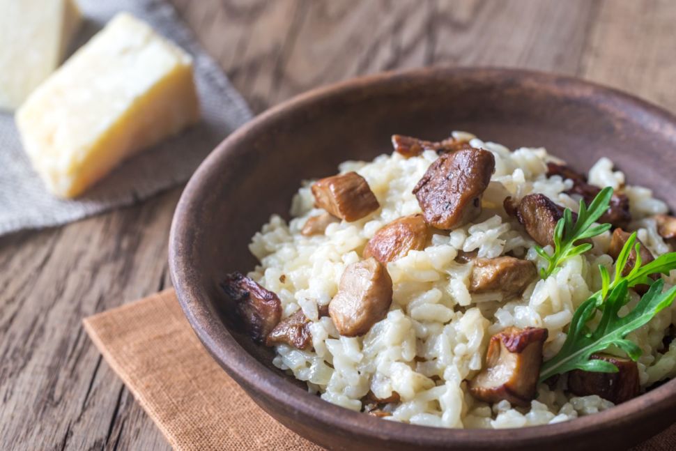 Risotto de boletus con parmesano y arroz Arborio Riso Scotti