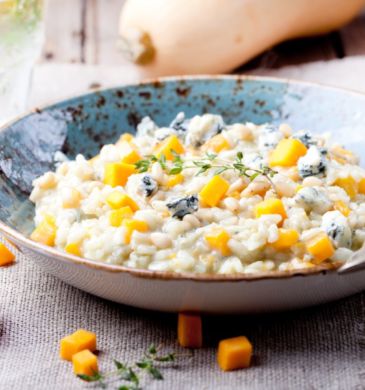 risotto-de-calabaza-con-crema-de-queso-azul