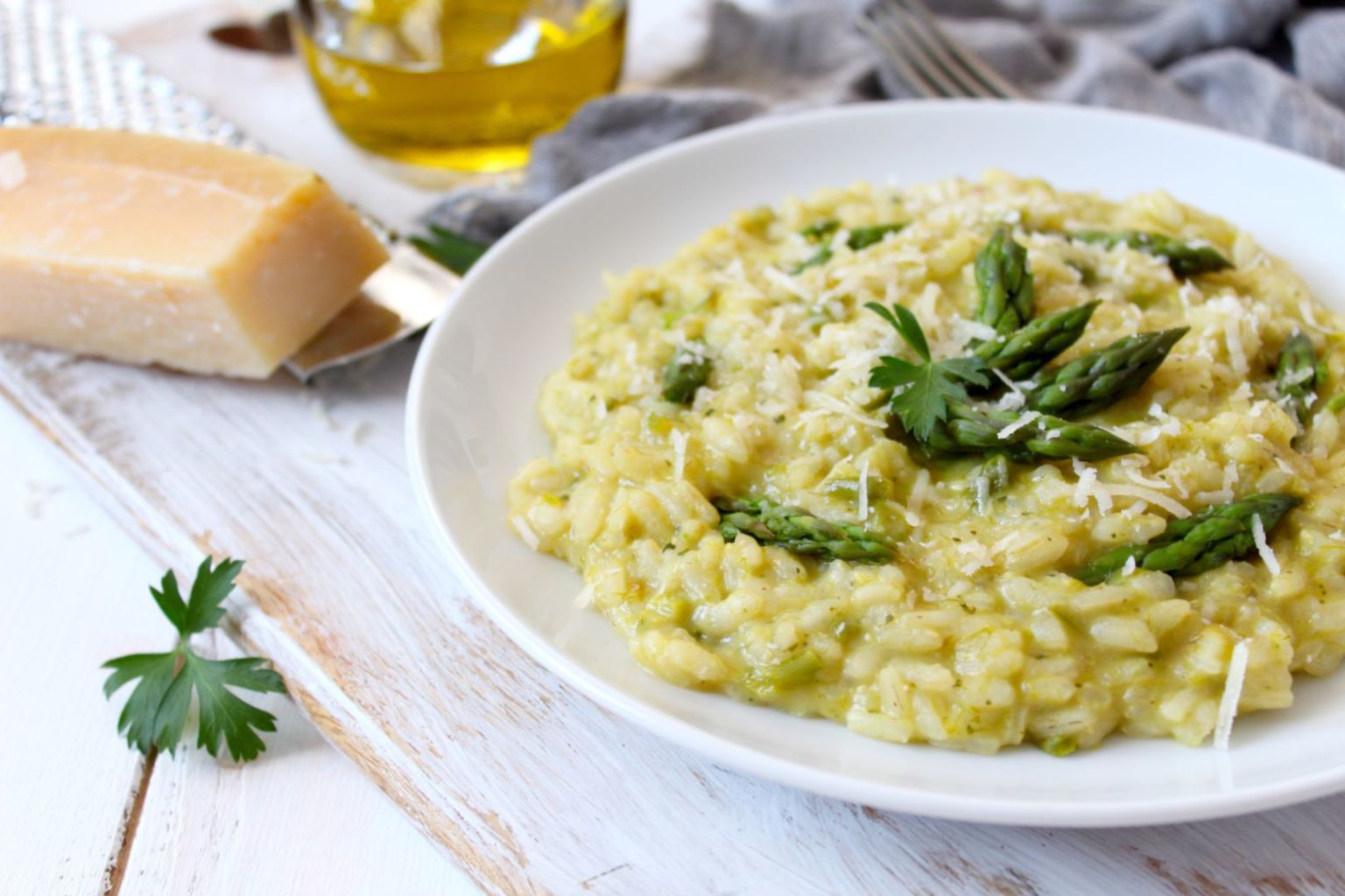 Risotto de espárragos trigueros frescos Riso Scotti